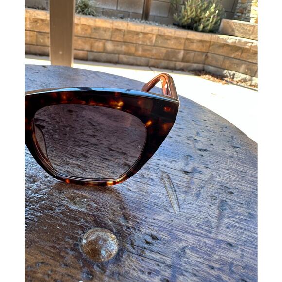 Rag & Bone Havana Tortoise Cat Eye Sunglasses RNB1009 - Picture 6 of 16